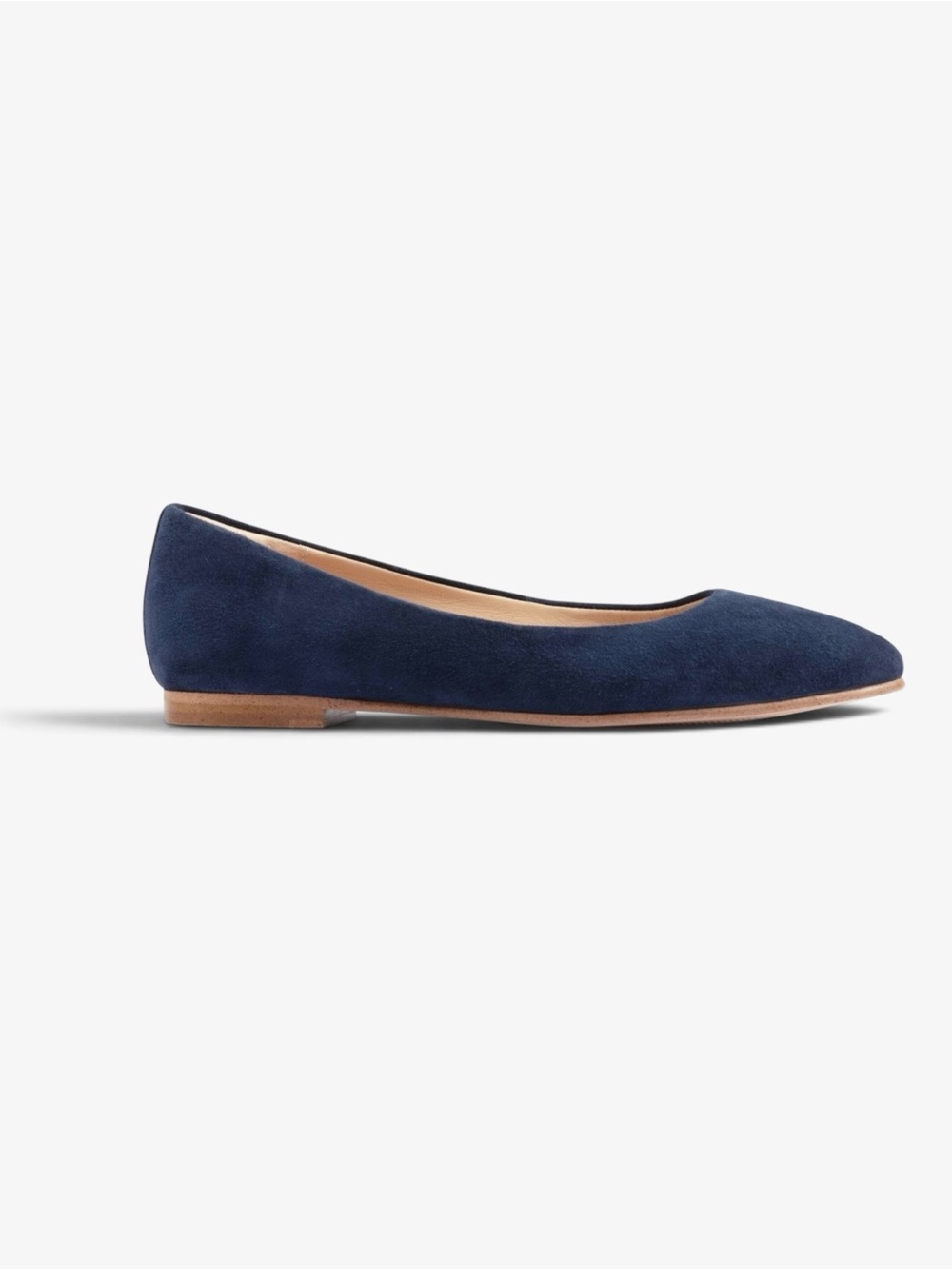 Clarks Grace Piper Navy Suede Slip On Ballet Flats Shoes 9 Leather Minimalist